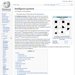 Intelligence quotient