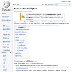 Open-source intelligence