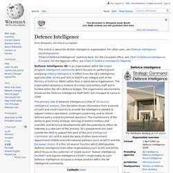 Defence Intelligence