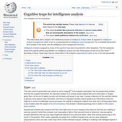 Cognitive traps for intelligence analysis