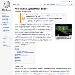 Artificial intelligence (video games)