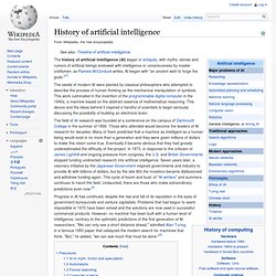 History of artificial intelligence