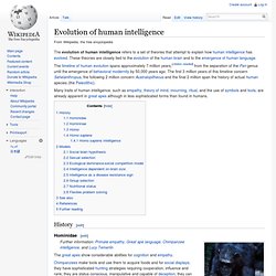 Evolution of human intelligence