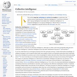 Collective intelligence