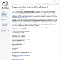 Commonsense knowledge base