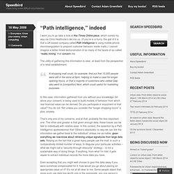 “Path intelligence,” indeed « Adam Greenfield's Speedbird