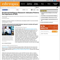 Emotional-Intelligence Research: Indicators Point to the Importance of SEL