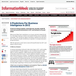 6 Predictions For Business Intelligence In 2012 - Software - Business Intelligence