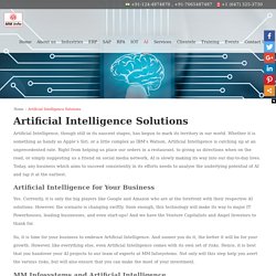Artificial Intelligence Solutions - MM Infosystems, Gurgaon