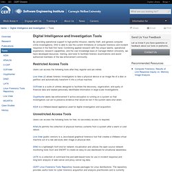 Digital Intelligence and Investigation Tools