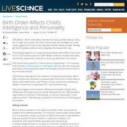 Birth Order Affects Child’s Intelligence and Personality