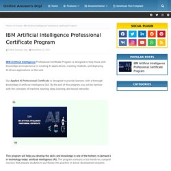 IBM Artificial Intelligence Professional Certificate Program