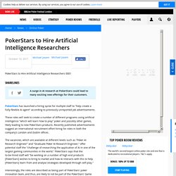 PokerStars to Hire Artificial Intelligence Researchers