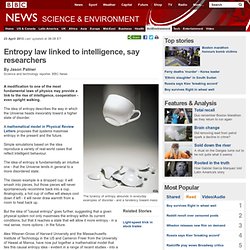 Entropy law linked to intelligence, say researchers