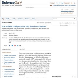 How artificial intelligence can help detect rare diseases: Researchers show that using portrait photos in combination with genetic and patient data improves diagnoses