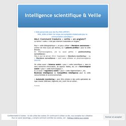 MAJ: Comment traduire « veille  en anglais?!