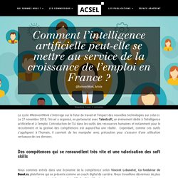 Comment l’intelligence artificielle peut-elle se mettre au service de la croissance de l’emploi en France ?