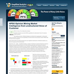 NPS® Opinion Mining Market Intelligence from unstructured Voice of Customer