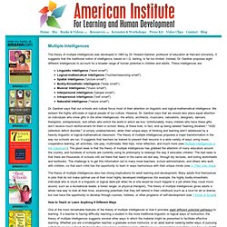 Multiple Intelligences by  Dr. Thomas Armstrong
