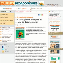 Les intelligences multiples au centre de documentation