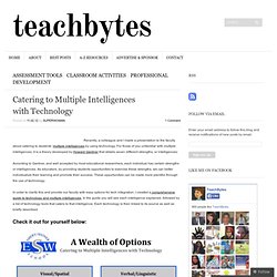 Catering to Multiple Intelligences with Technology