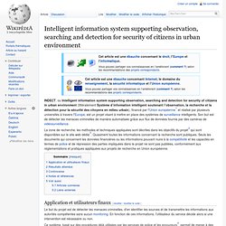 Intelligent information system supporting observation, searching and detection for security of citizens in urban environment