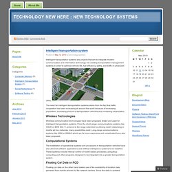 Intelligent transportation system « Technology New Here : New Technology Systems