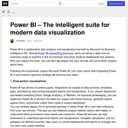 Power BI – The intelligent suite for modern data visualization - DEV Community