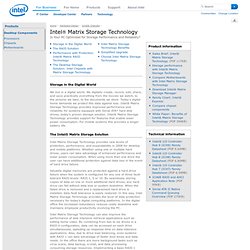 Matrix Storage Technology