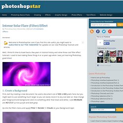 Intense Solar Flare (Filter) Effect
