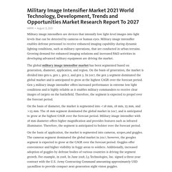 Military Image Intensifier Market 2021 World Technology, Development, Trends and Opportunities Market Research Report To 2027 – Telegraph