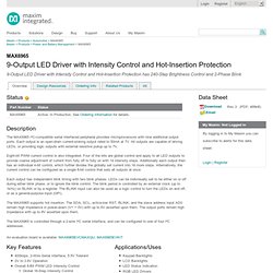 MAX6965 9-Output LED Driver with Intensity Control and Hot-Insertion Protection