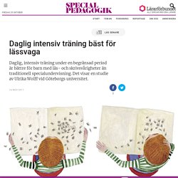 Daglig intensiv träning bäst för lässvaga