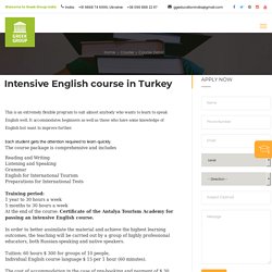 Intensive English Speaking Course in Turkey