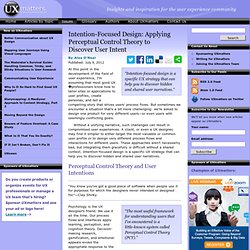 Intention-Focused Design: Applying Perceptual Control Theory to Discover User Intent