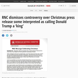 RNC dismisses controversy over Christmas press release