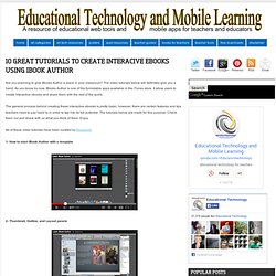 10 Great Tutorials to Create Interacive eBooks Using iBook Author