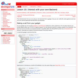 Lesson 10: Interact with your own Backend - VZ Developer Wiki