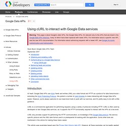 Using cURL (curl) to access Google Data services