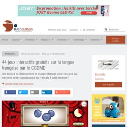 44 jeux interactifs gratuits sur la langue française par le CCDMD - Thot Cursus
