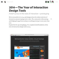 2014 — The Year of Interaction Design Tools