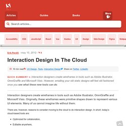 Interaction Design In The Cloud