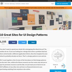10 Great Sites for UI Design Patterns