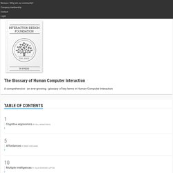 The Glossary of Human Computer Interaction