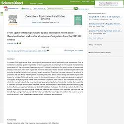 From spatial interaction data to spatial interaction information? Geovisualisation and spatial structures of migration from the 2001 UK census