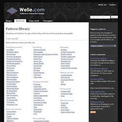 Interaction Design Pattern Library - Welie.com