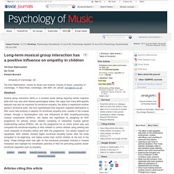Long-term musical group interaction has a positive influence on empathy in children