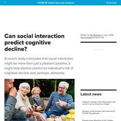 Can social interaction predict cognitive decline?