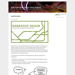 IUAV Interaction Design Thesis Projects » NARRATIVE DESIGN