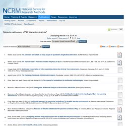 Subjects matches any of "4.2 Interaction Analysis" - NCRM EPrints Repository